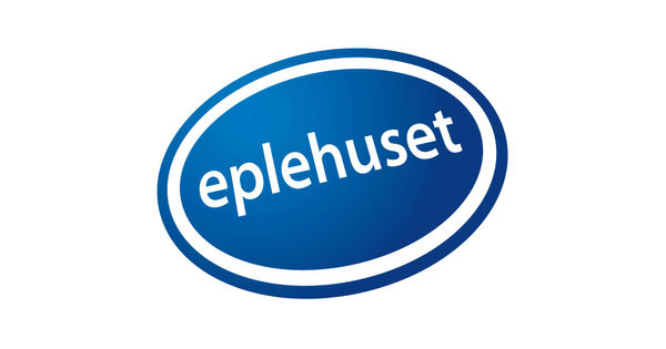 Logo for Eplehuset. Illustrasjon.